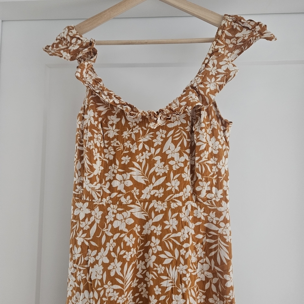 Old Navy Orange and White Floral Mini Dress - Picture 2 of 5